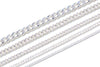 Polished 925 Sterling Silver Curb Chain 1-4mm