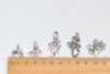 Antique Silver Ocean Themed Charms Sea Star Horse Octopus Mixed Styles Set of 60 A5647