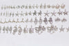 Antique Silver Ocean Themed Charms Sea Star Horse Octopus Mixed Styles Set of 60 A5647