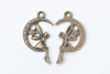 20 pcs Fairy Angel On Crescent Moon Charms Pendants 13x24mm Various Colors