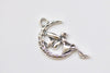 20 pcs Fairy Angel On Crescent Moon Charms Pendants 13x24mm Various Colors