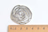 Antique Bronze/Silver Filigree Rose Flower Pendants Charms 37x39mm Set of 10