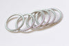 10 pcs of Antique Silver Textured Round Circle Rings 30mm