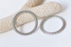 10 pcs of Antique Silver Textured Round Circle Rings 30mm