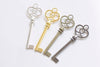 10 pcs Skeleton Key Charms Pendants 20x62mm