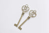 10 pcs Skeleton Key Charms Pendants 20x62mm