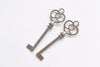 10 pcs Skeleton Key Charms Pendants 20x62mm