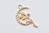 20 pcs Fairy Angel On Crescent Moon Charms Pendants 13x24mm Various Colors