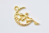 20 pcs Fairy Angel On Crescent Moon Charms Pendants 13x24mm Various Colors