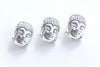20 pcs of Antique Silver Buddha Head Beads Charms 9x11mm