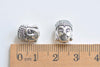 20 pcs of Antique Silver Buddha Head Beads Charms 9x11mm