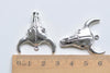 10 pcs Antique Silver 3D Bull Head Charms Pendants 28x31mm A2845