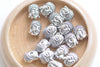20 pcs of Antique Silver Buddha Head Beads Charms 9x11mm