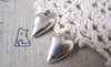 20 pcs of Antique Silver 3D Heart Charms 10x18mm A4573