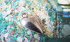 20 pcs of Antique Silver 3D Heart Charms 10x18mm A4573