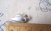 20 pcs of Antique Silver 3D Heart Charms 10x18mm A4573
