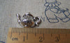 20 pcs of Antique Silver Half Teapot Charms 14x19mm A1285
