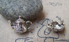 20 pcs of Antique Silver Half Teapot Charms 14x19mm A1285