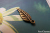 50 pcs of Antique Bronze Leaf Charms 7x16mm A320