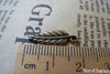 50 pcs of Antique Bronze Leaf Charms 7x16mm A320
