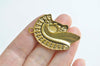 10 pcs Antique Gold Fancy Horse Head Pendants Charms 25x40mm A3981