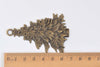Antique Bronze/Silver/Gold Christmas Tree Pendants Charms 42x66mm Set of 6