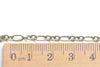 16ft (5m) Antique Bronze Brass Long And Short Oval Flat Chain 3x6mm A6375