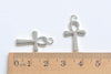 Antique Bronze/Silver/Gold Egyptian Ankh Cross Charms 13x22mm Set of 10