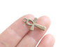 Antique Bronze/Silver/Gold Egyptian Ankh Cross Charms 13x22mm Set of 10