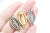 Antique Bronze/Silver/Gold Three Loops Religious Connectors Charms 12x24mm