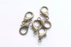 50 pcs Bronze Silver Gold Gunmetal Platinum Black Lobster Claw Clasps
