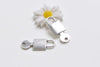 10 pcs Antique Silver Padlock Key Charms Double Sided 10x25mm