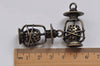 Antique Bronze 3D Filigree Lantern Pendant Charms 20x38mm Set of 4
