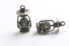 Antique Bronze 3D Filigree Lantern Pendant Charms 20x38mm Set of 4