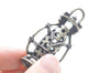 Antique Bronze 3D Filigree Lantern Pendant Charms 27x54mm Set of 4