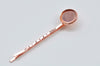 Bezel Bobby Pin Wavy Hair Clips Cabochon 2x55mm Antique Bronze/Silver/Gold Set of 10