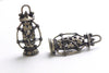 Antique Bronze 3D Filigree Lantern Pendant Charms 27x54mm Set of 4