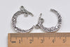 20 pcs Moon Face Connectors Antique Silver Crescent Charms Pendants A5828