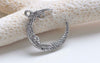 20 pcs Moon Face Connectors Antique Silver Crescent Charms Pendants A5828
