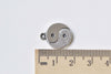 Antique Silver Tai Chi Yin-Yang Charms Pendants 15mm Set of 20 A8408