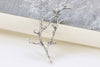 Antique Silver Twig Pendants Branch Connectors Set of 10 A8417