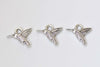 Antique Silver Hummingbird Bird Charms 15x19mm Set of 20 A8426
