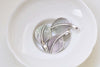Antique Silver Dainty Leaf Charms Large Hole Set of 10 A8431