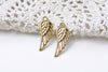 20 pcs Antique Gold Filigree Feather Wing Charms Pendants A8545