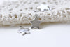 Antique Silver Blank Star Celestial Charms Pendants Set of 20 A8548