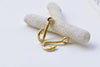 10 pcs Antique Gold Large Hole Blank Fish Hook Charms A8549