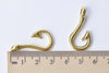 10 pcs Antique Gold Large Hole Blank Fish Hook Charms A8549