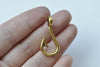 10 pcs Antique Gold Large Hole Blank Fish Hook Charms A8549