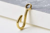 10 pcs Antique Gold Large Hole Blank Fish Hook Charms A8549