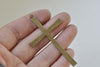 Antique Bronze Flat Cross Charm Pendants 36x60mm Set of 10 A8439